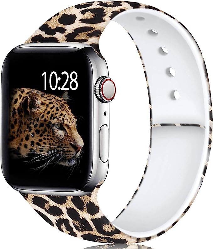 Laffav Compatible with Apple Watch Band 40mm 38mm 44mm 42mm for Women Men, Elegant Pattern Soft S... | Amazon (US)