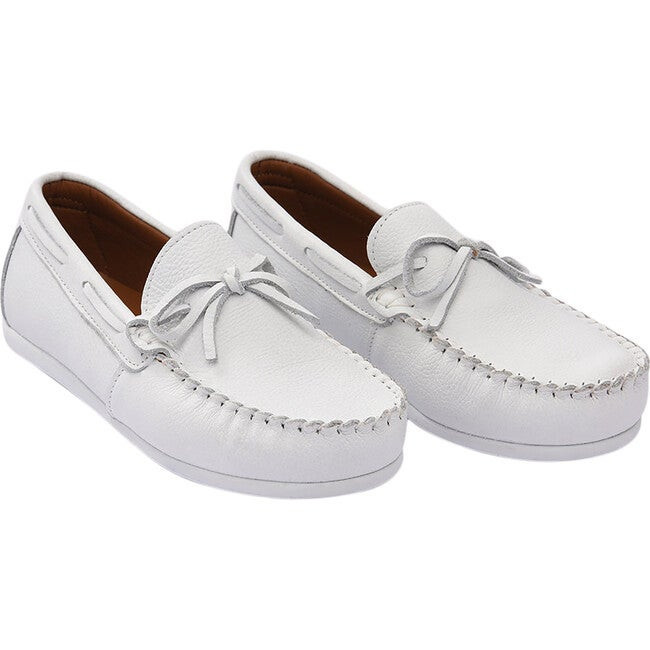 Moustache | Moccasin Loafers (White, Size 31) | Maisonette | Maisonette