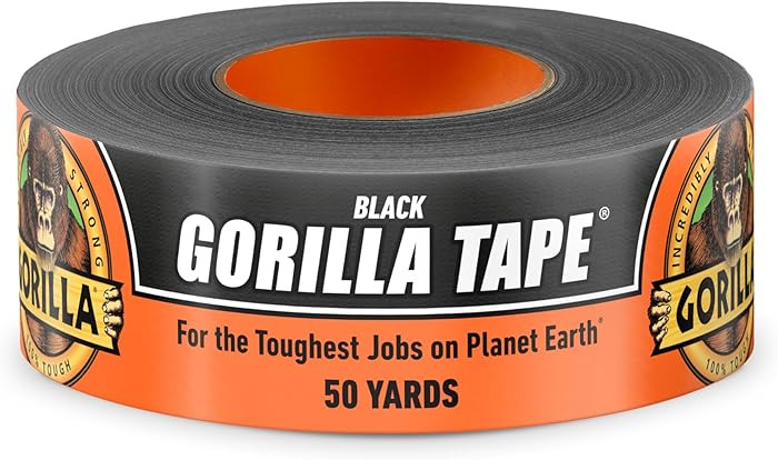 Gorilla Duct Tape, Black Tape, 1.88" x 50 yd (Pack of 1) - Heavy Duty and Weather Resistant for I... | Amazon (US)