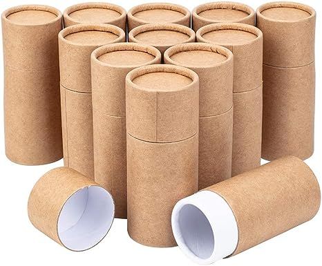 Amazon.com: BENECREAT 12PCS 50ml BurlyWood Kraft Paperboard Tubes Round Kraft Paper Containers fo... | Amazon (US)