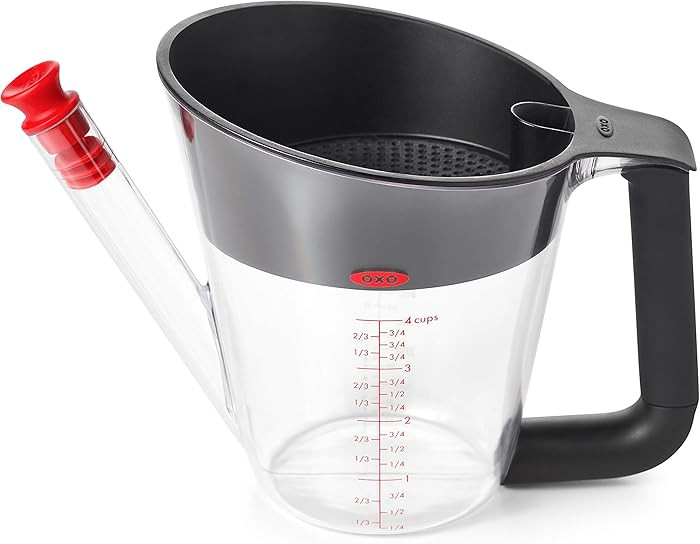 OXO Good Grips 4 Cup Fat Separator, Clear | Amazon (US)