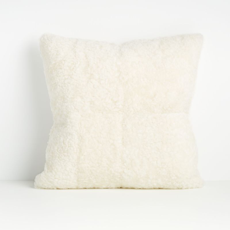 Andreo 20" White Pillow with Feather-Down Insert + Reviews | Crate and Barrel | Crate & Barrel