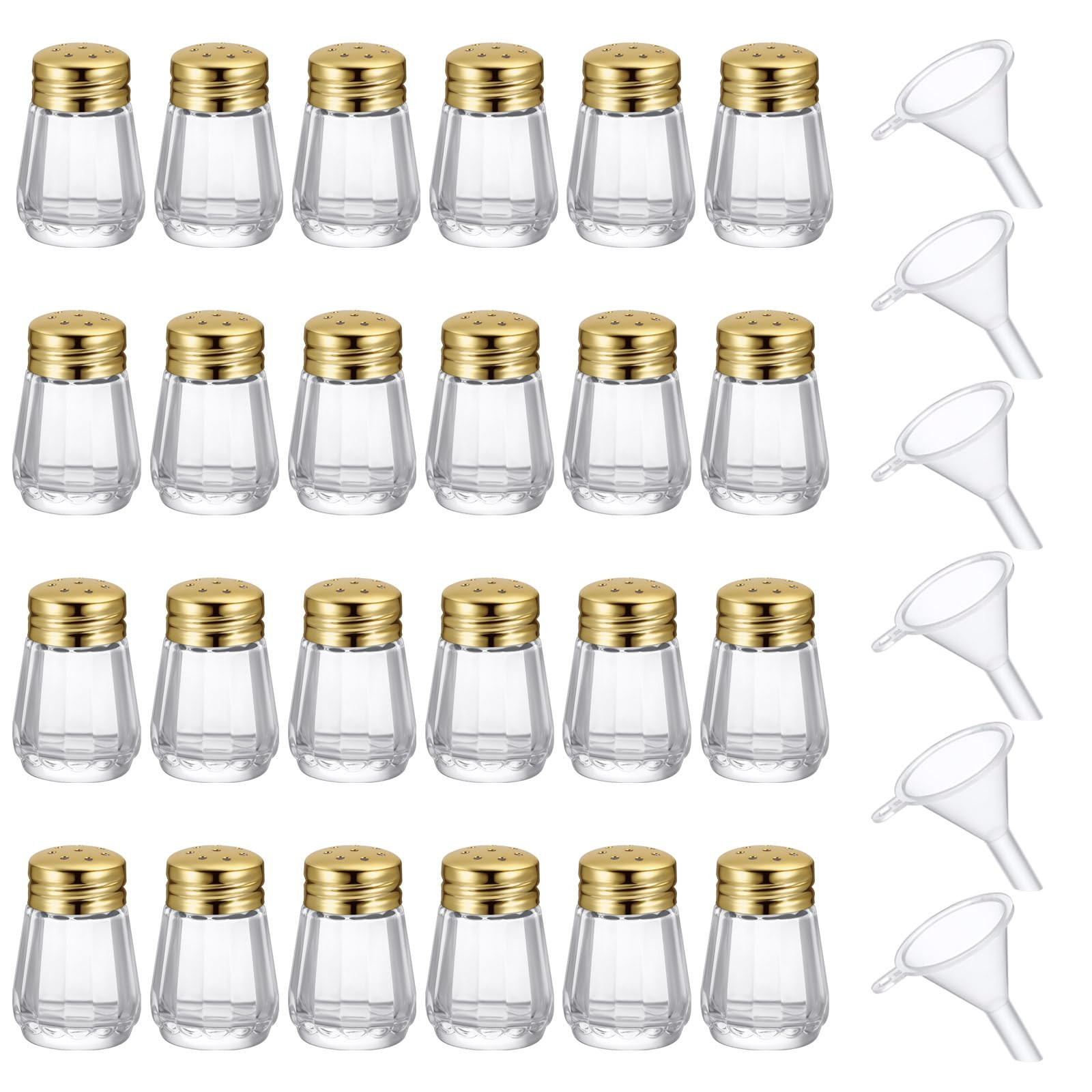 24 Pcs Cube Shape Mini Salt and Pepper Shakers Bulk 0.5 oz Small Cube Glass Spice Shaker with Pla... | Amazon (US)