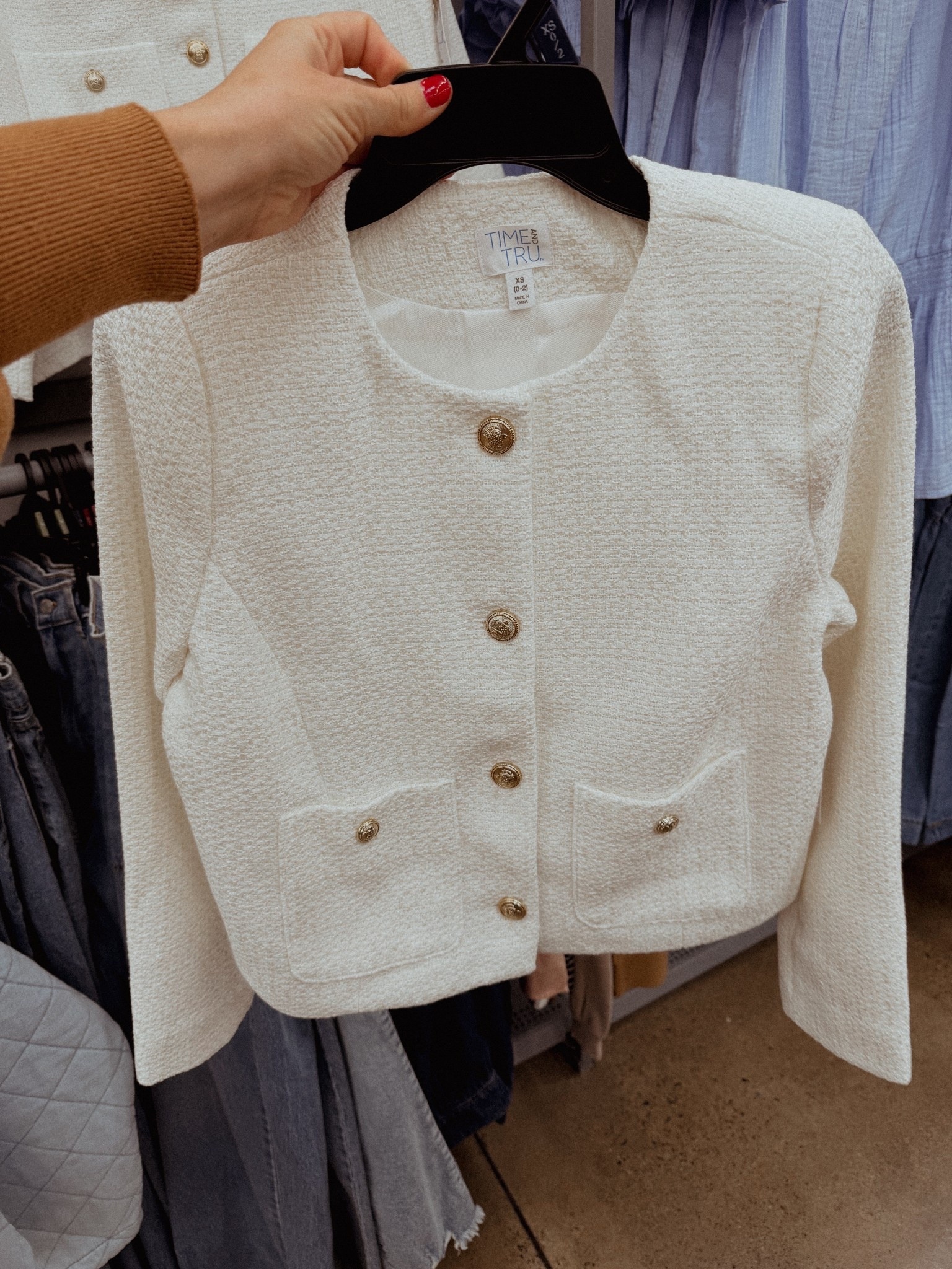 Time and Tru ladylike tweed blazer jacket // spring jacket 

#LTKSeasonal