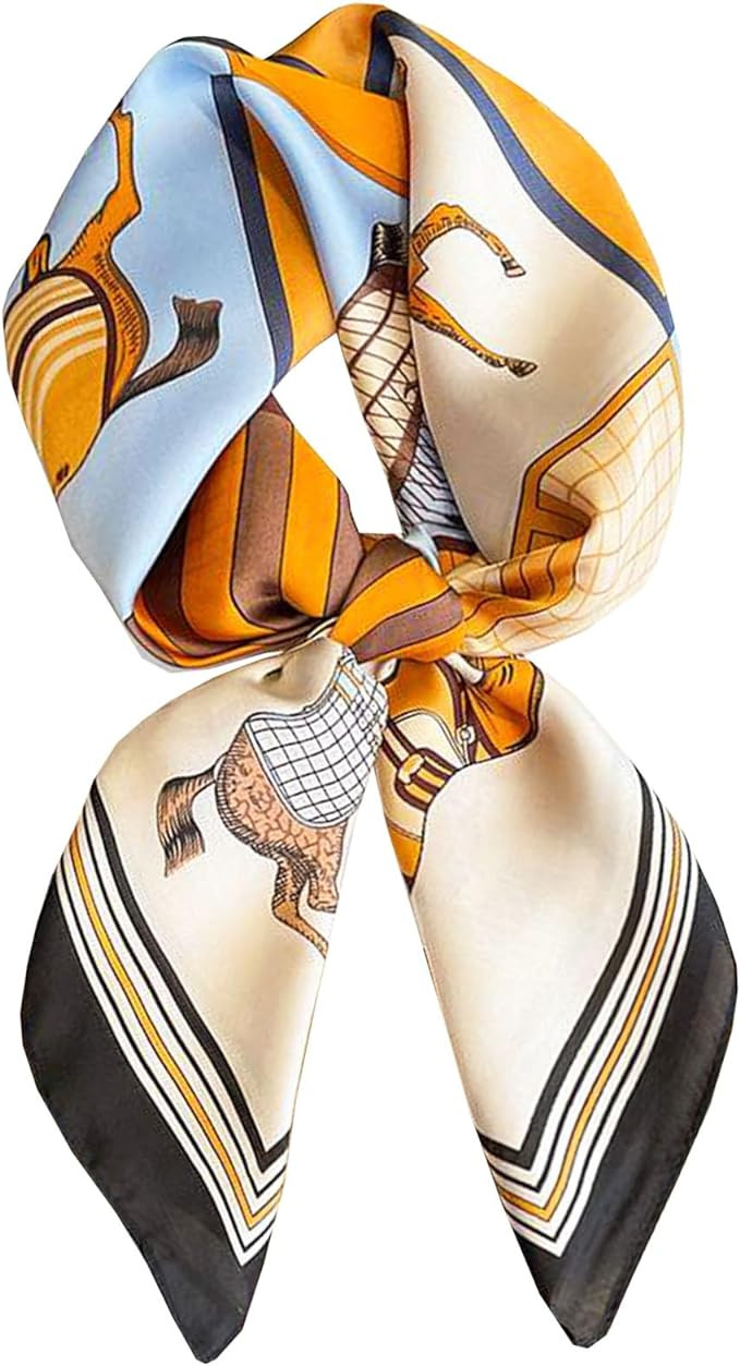 Dailyacc Hair Bandanas Scarf For Women Lightweight Fashion Neck Silk Satin Head Scarves For Sleep... | Amazon (US)