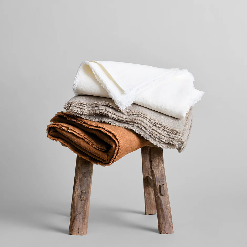 Fringed Linen Tablecloth | Bloomist, Inc