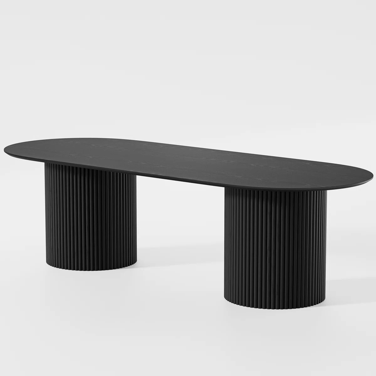 86" Wood Oval Pedestal Base Dining Table Kitchen Table for 10 | Wayfair North America