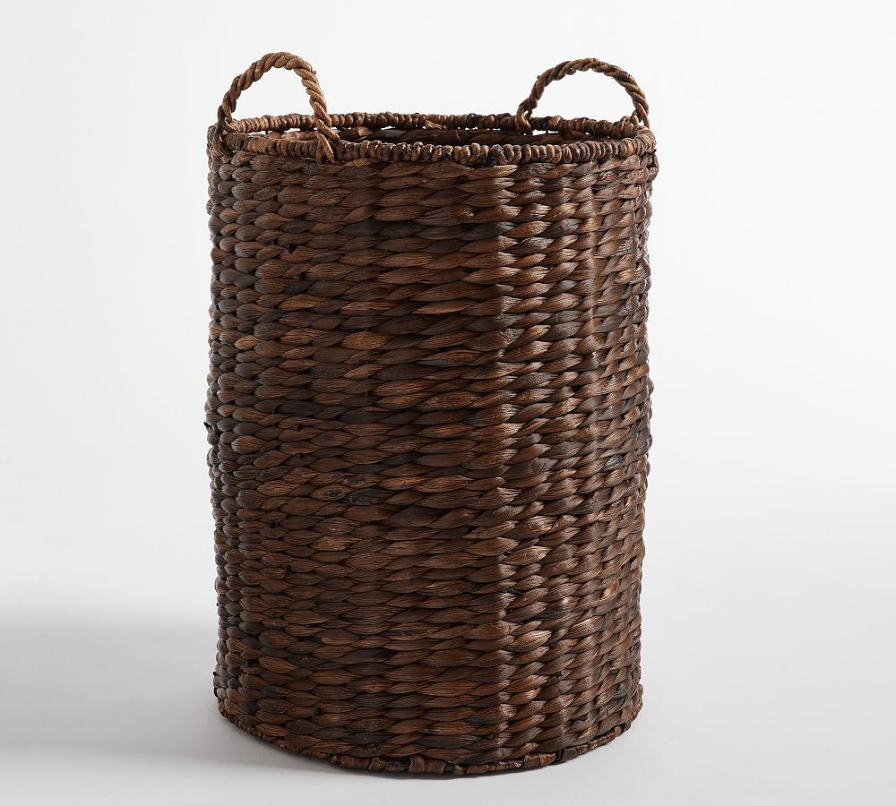 Raleigh Seagrass Tote Basket - Walnut | Pottery Barn (US)