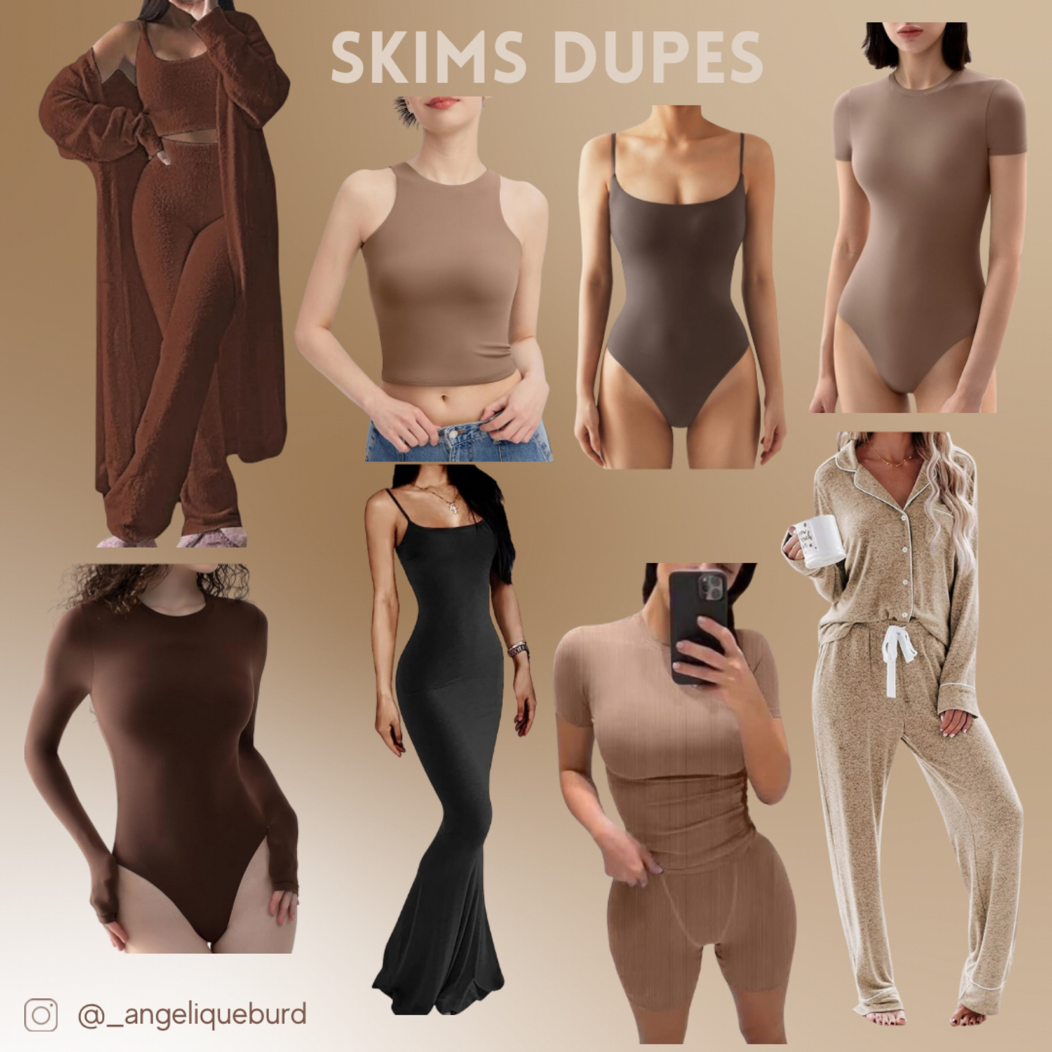 Skims inspired clothes for less! These all come in lots of colors.
All the bodysuits are double lined so you can wear them with or without a bra. The material is soft like butter! 

#LTKsalealert #LTKfindsunder50
