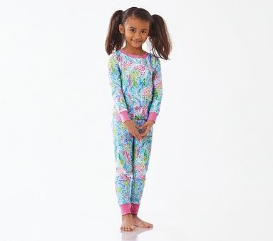 Lilly Pulitzer Mermaid Cove Organic Pajama Set | Pottery Barn Kids