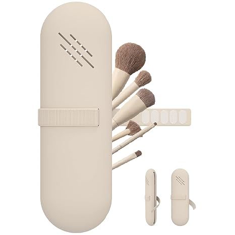 Travel Makeup Brush Holder,Make Up Organizer Bag Case,Cosmetic pouch,Toiletry Organizer,Silicon S... | Amazon (US)