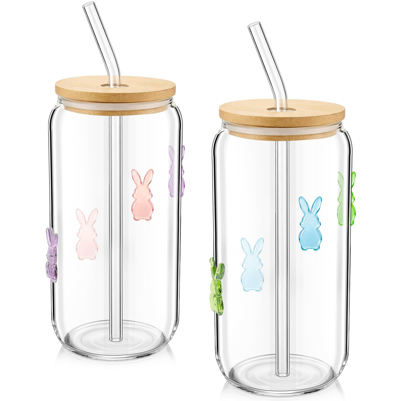 Remerry 2 Pcs Easter Icon Juice Glasses Bunny Drinking Cups Gifts Easter Rabbit Pattern Coffee Mu... | Amazon (US)