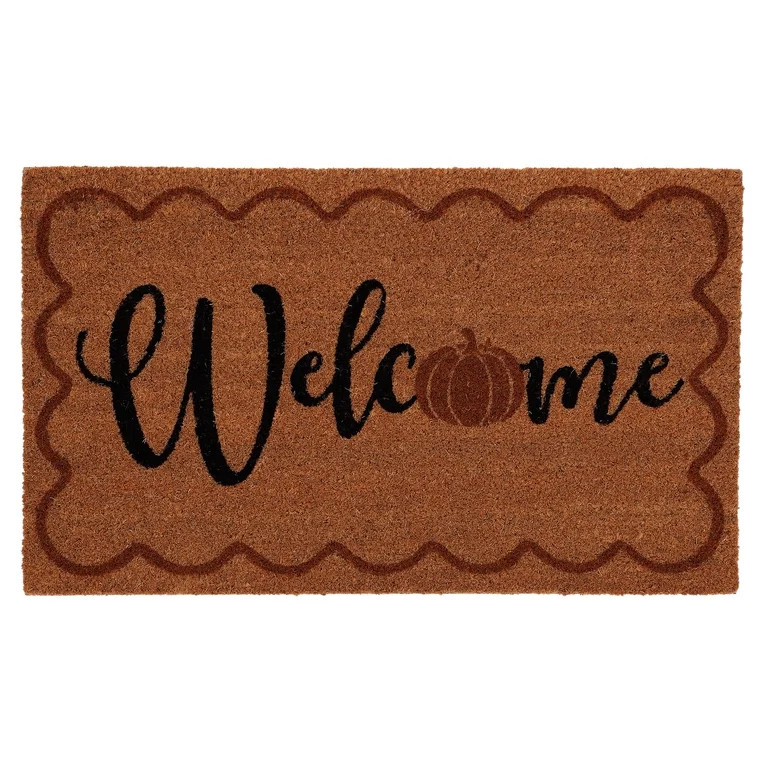 My Texas House Multicolor Welcome Pumpkin Outdoor Coir Doormat, 18" x 30" | Walmart (US)