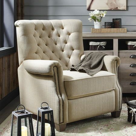 Better Homes and Garden Tufted Push Back Recliner, Multiple Color Options | Walmart (US)