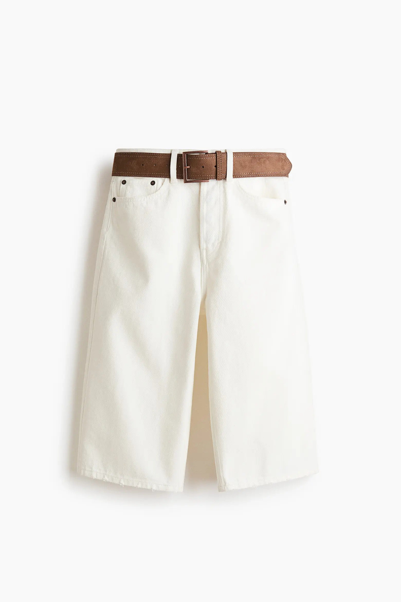Denim bermuda shorts with belt (Women) | Nordstrom | Nordstrom