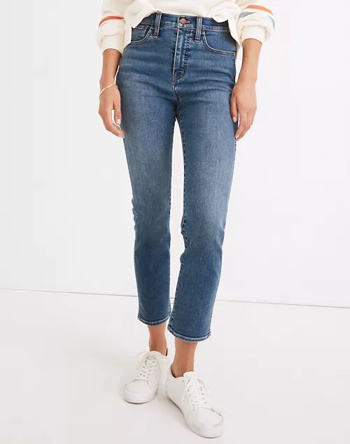 High-Rise Slim Straight Jeans in Glynn Wash | Madewell