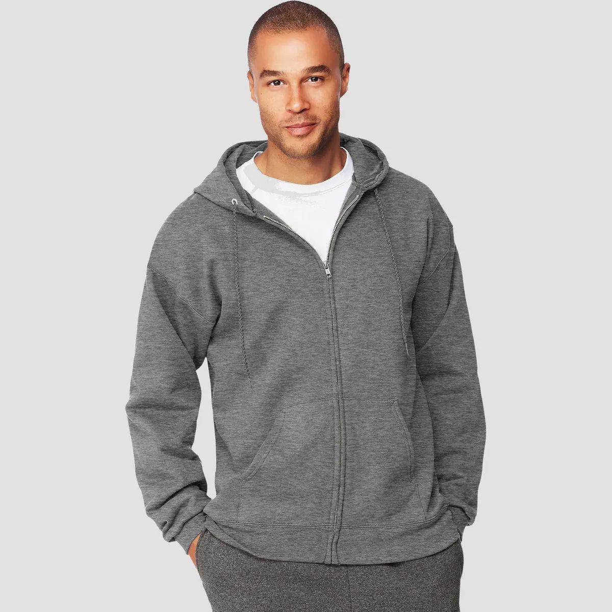 Hanes Men's Ultimate Cotton Full-Zip Hooded Sweatshirt | Target