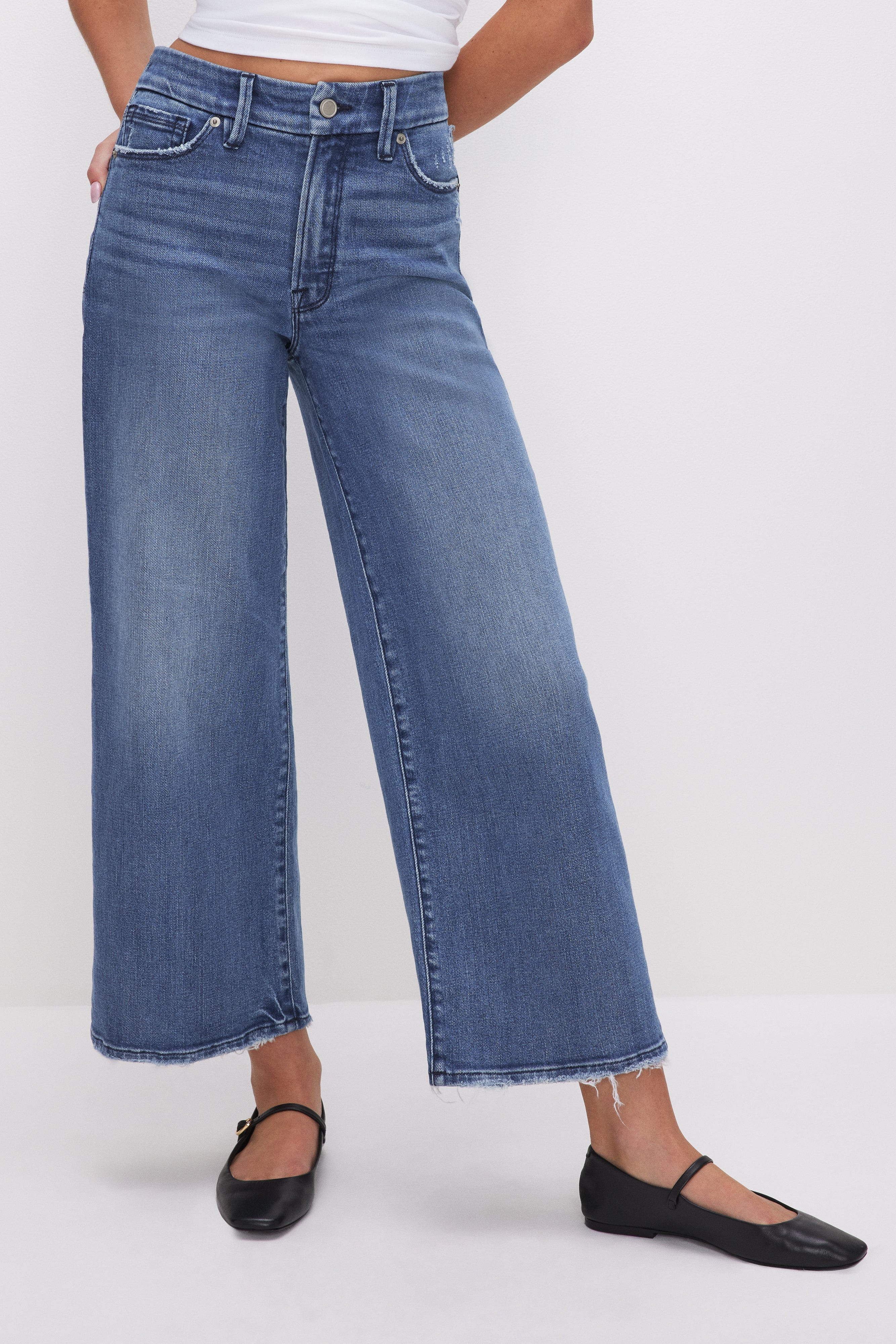 GOOD WAIST CROPPED PALAZZO JEANS | INDIGO338 - GOOD AMERICAN | Good American