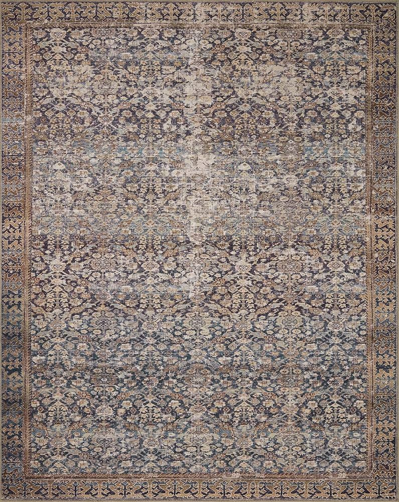 Loloi Amber Lewis x Georgie Denim/Spice 7'-6" x 9'-6" Area Rug | Amazon (US)