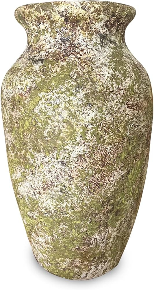 roro Hand-Crafted Green Mossy Classical Asian Antiquity Matte Inspired Ceramic Stoneware Vase | Amazon (US)