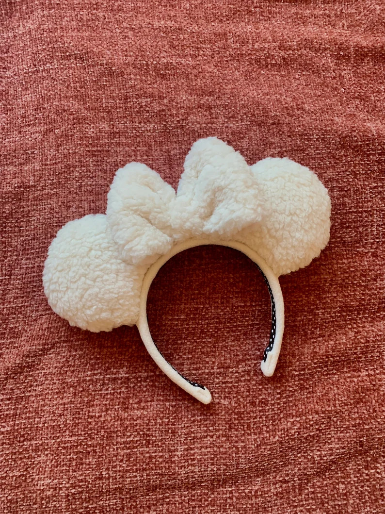 Ivory Sherpa Soft Mouse Ears | Etsy (US)