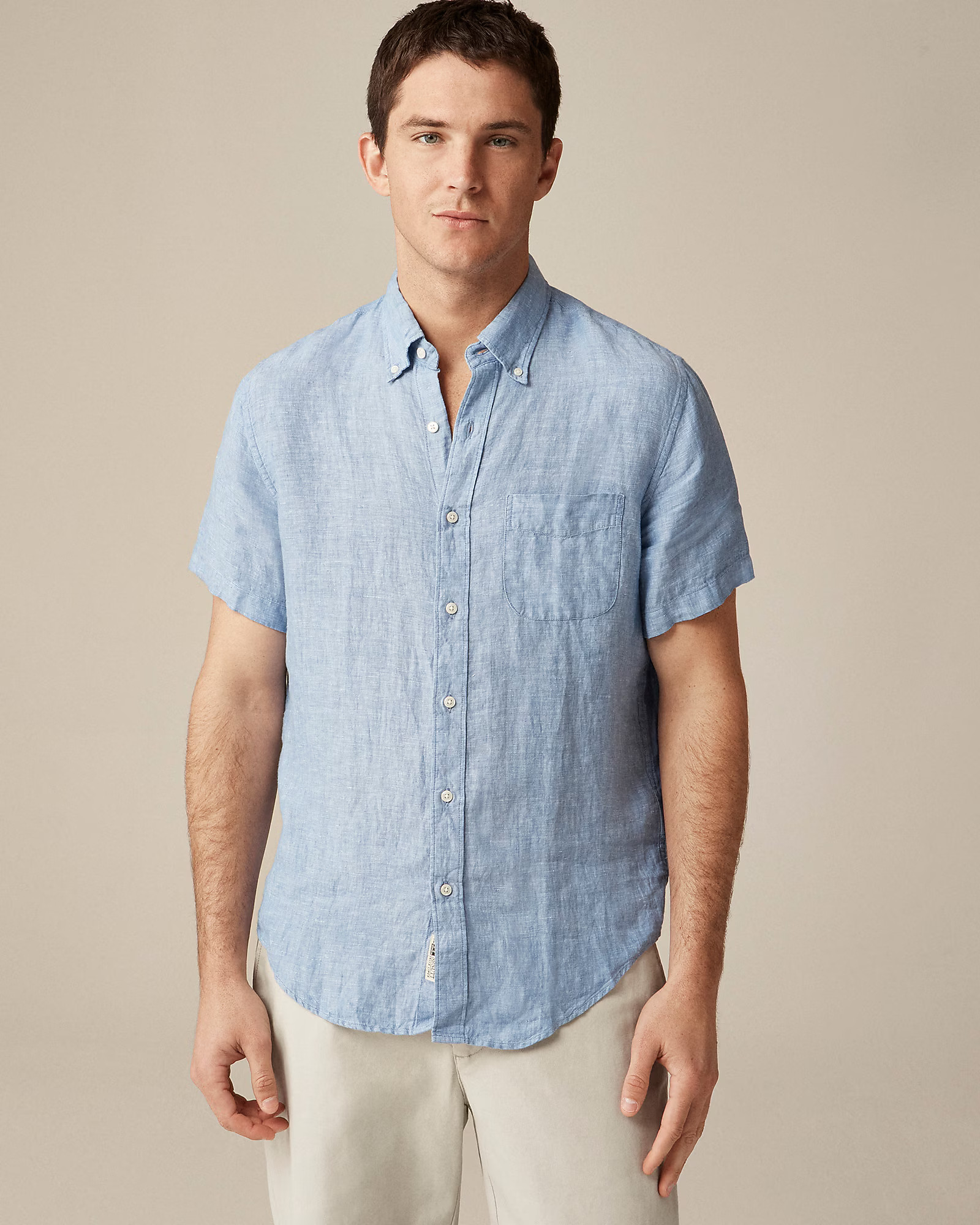 Short-sleeve Baird McNutt Irish linen shirt | J. Crew US