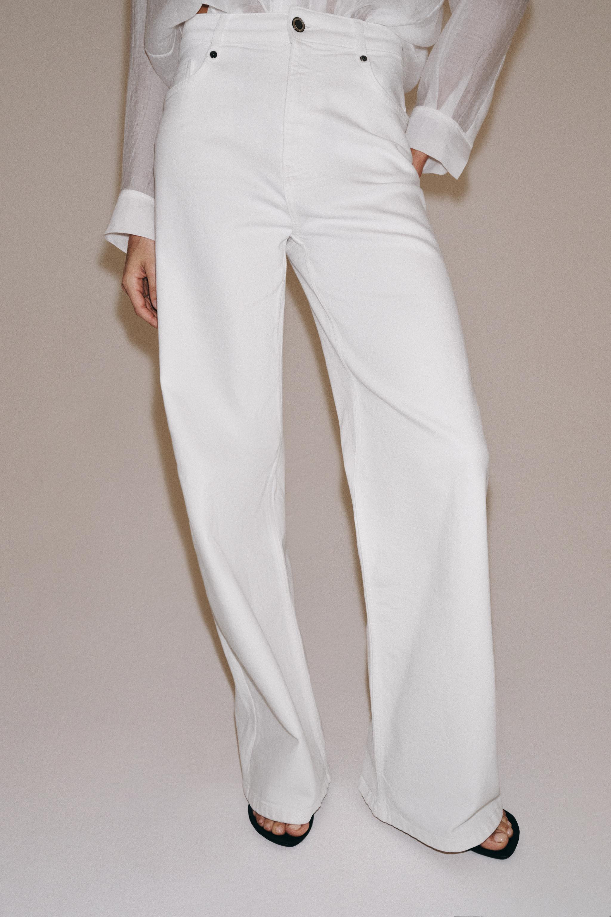 ZW COLLECTION HIGH-WAIST WIDE-LEG JEANS | Zara UK