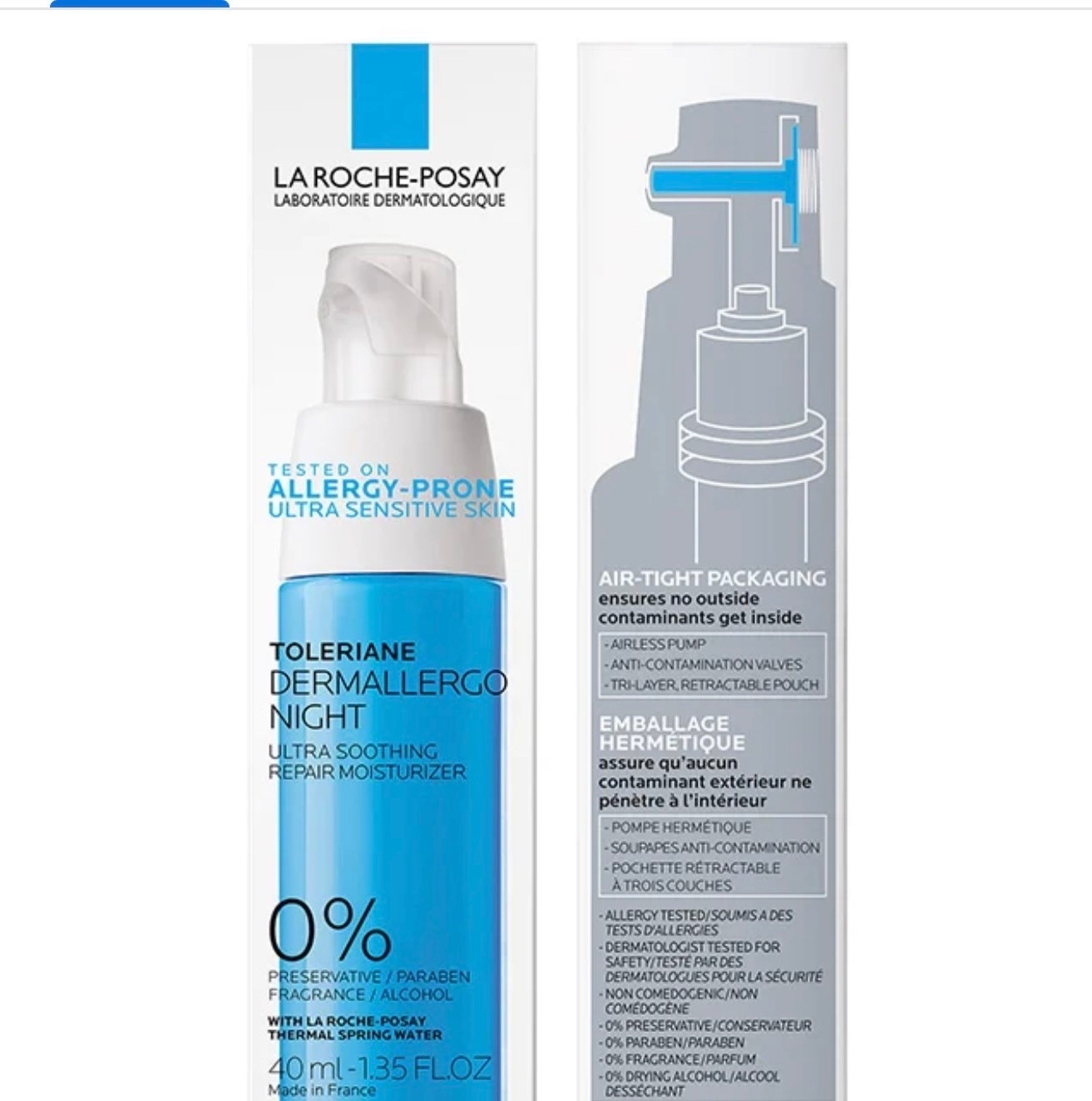 La Roche-Posay Toleriane Dérmicolegro Crema Hidratante Facial Ultra Reparadora Nocturna 1.35 fl. Onz. (40ml)

#LTKmomlife #LTKselfcare