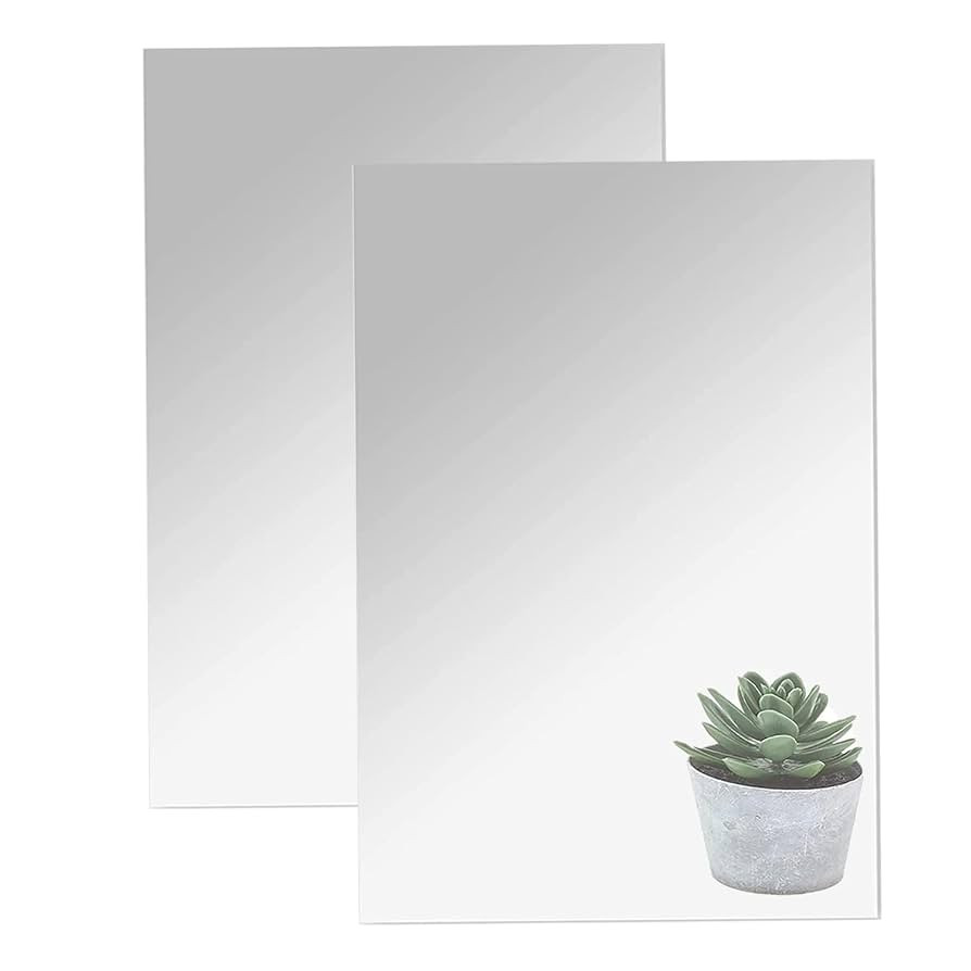 DARENYI 16"x12" Acrylic Mirror Sheet, Flexible Non Glass Body Mirror Tiles Large Self Adhesive Mi... | Amazon (US)