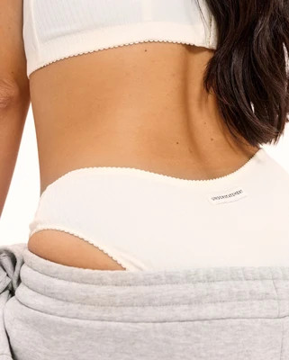 Cotton Midi Briefs Cream | Understatement