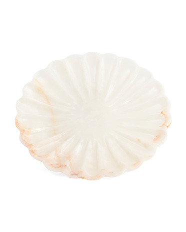 Fluted Solid Onyx Tray | TJ Maxx