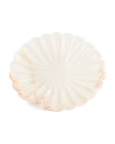 Fluted Solid Onyx Tray | TJ Maxx