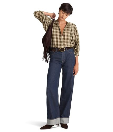 Madewell Women's Low Slung Baggy Rinse with Cuff in Rinse Wash, Rinse Wash, 28 | Amazon (US)