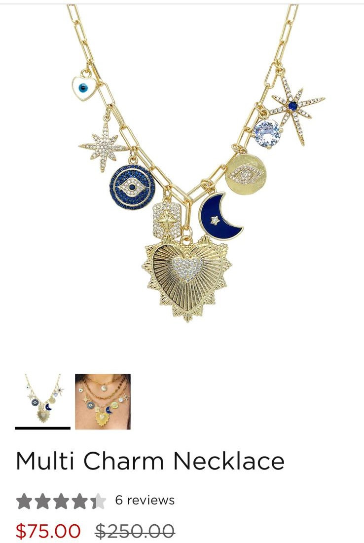 Make a statement with this stunning Blue and Gold Multi-Charm Necklace! It’s the perfect blend of bold and elegant, and the best part? You can snag it right now for 70% OFF! It is such a steal for a high-end look.
Shop the link in my bio to grab yours before they’re gone! 
#LTKsalealert #JewelryDeals #CharmNecklace #StatementJewelry #GoldPlated #AccessoryAddict #BohoChic #JewelrySale #OOTD #LTKunder50 #StyleOnABudget #BlueAndGold 

 #LTKstorytime #LTKSaleAlert #LTKPetite