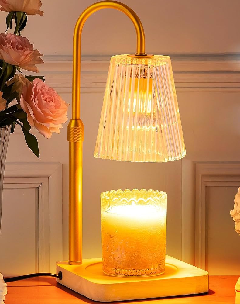 Candle Warmer Lamp Timer Adjustable - Height Wax Melt Electric Light Warming Dimmable Top Melter ... | Amazon (US)