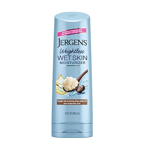 Jergens Wet Skin Body Moisturizer with Shea Butter Oil, Pure Shea Butter In Shower Bod Lotion, Moisturizer for Dry Skin, Fast-Absorbing, Non-Sticky, Dermatologist Tested, 10 Oz | Amazon (US)