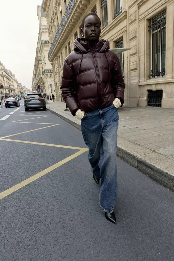 GESTEPPTER ANORAK IN LEDEROPTIK WASSERABWEISEND WINDFEST | Zara DE