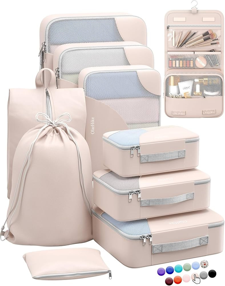 ALL INCLUDED 10 Set Durable Packing Cubes for Suitcases,OlarHike Essentials for Travel, UPGRADED ... | Amazon (US)