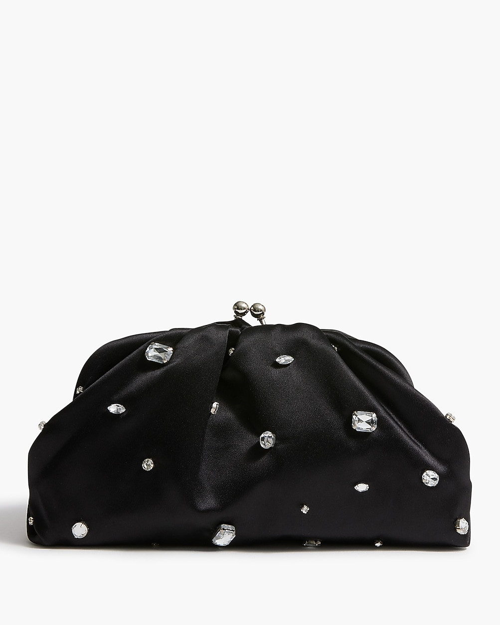 Satin rhinestone clutch | J.Crew Factory