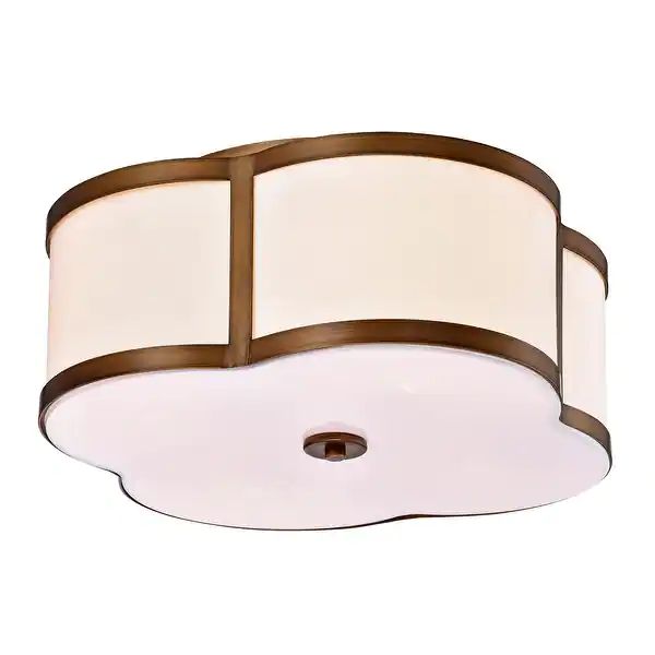 Necan Antique Metal 4-Light Flush Mounted Clover Ceiling Lamp - Antique Brass | Bed Bath & Beyond