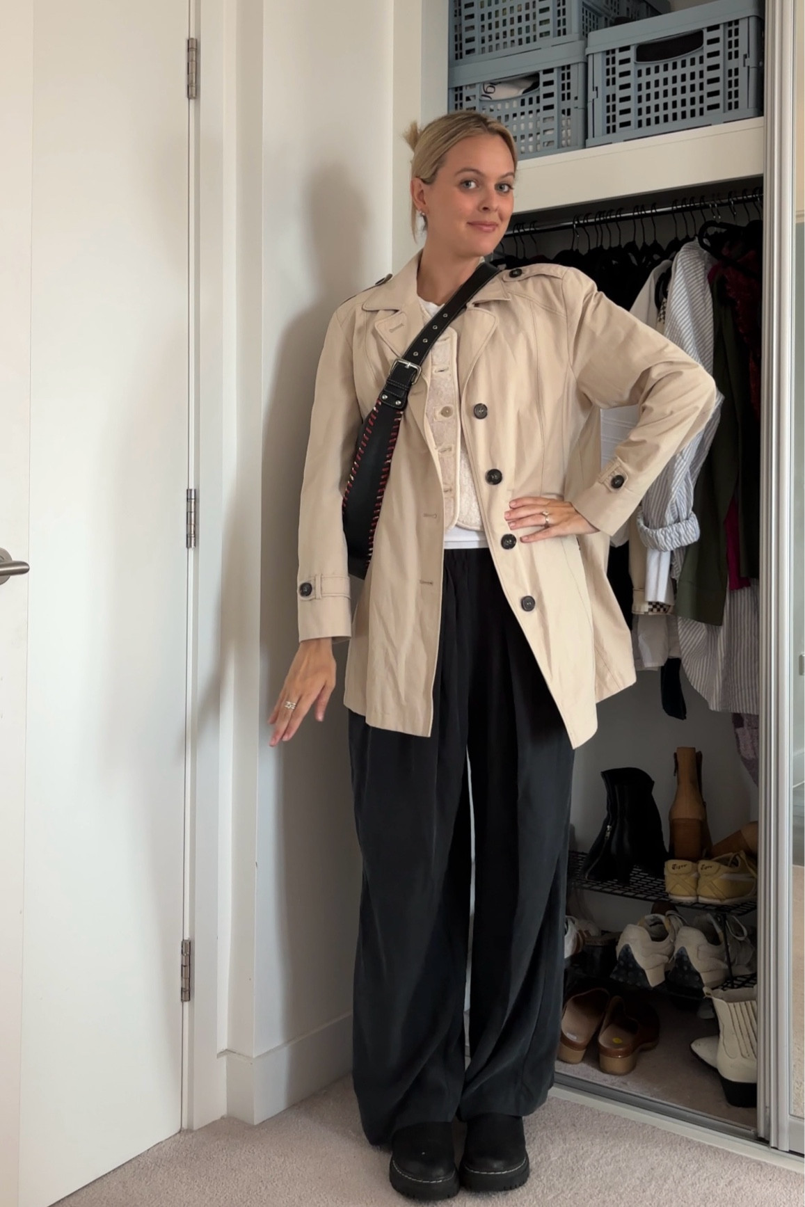 Rainy day London OOTD! I’m in LOVE with these free people trousers 

#LTKuk #LTKautumn #LTKeurope