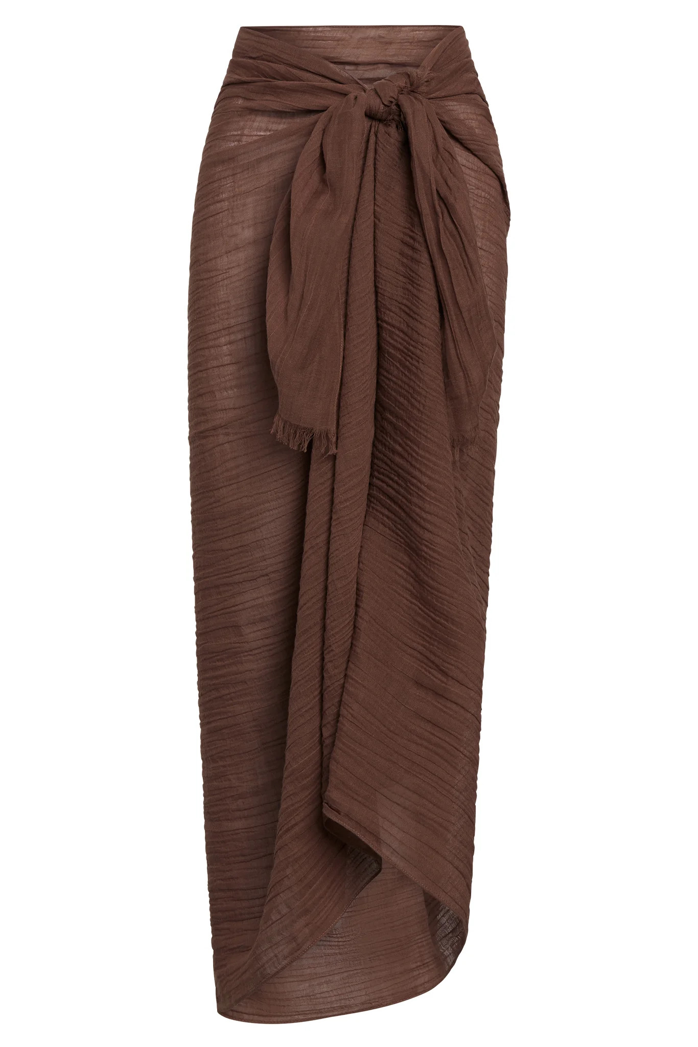 St. Tropez Sarong - Coco Crinkle Linen | Monday Swimwear