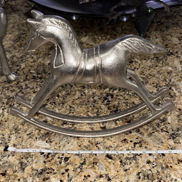 Silver Pewter Rocking Horse Decor | Poshmark