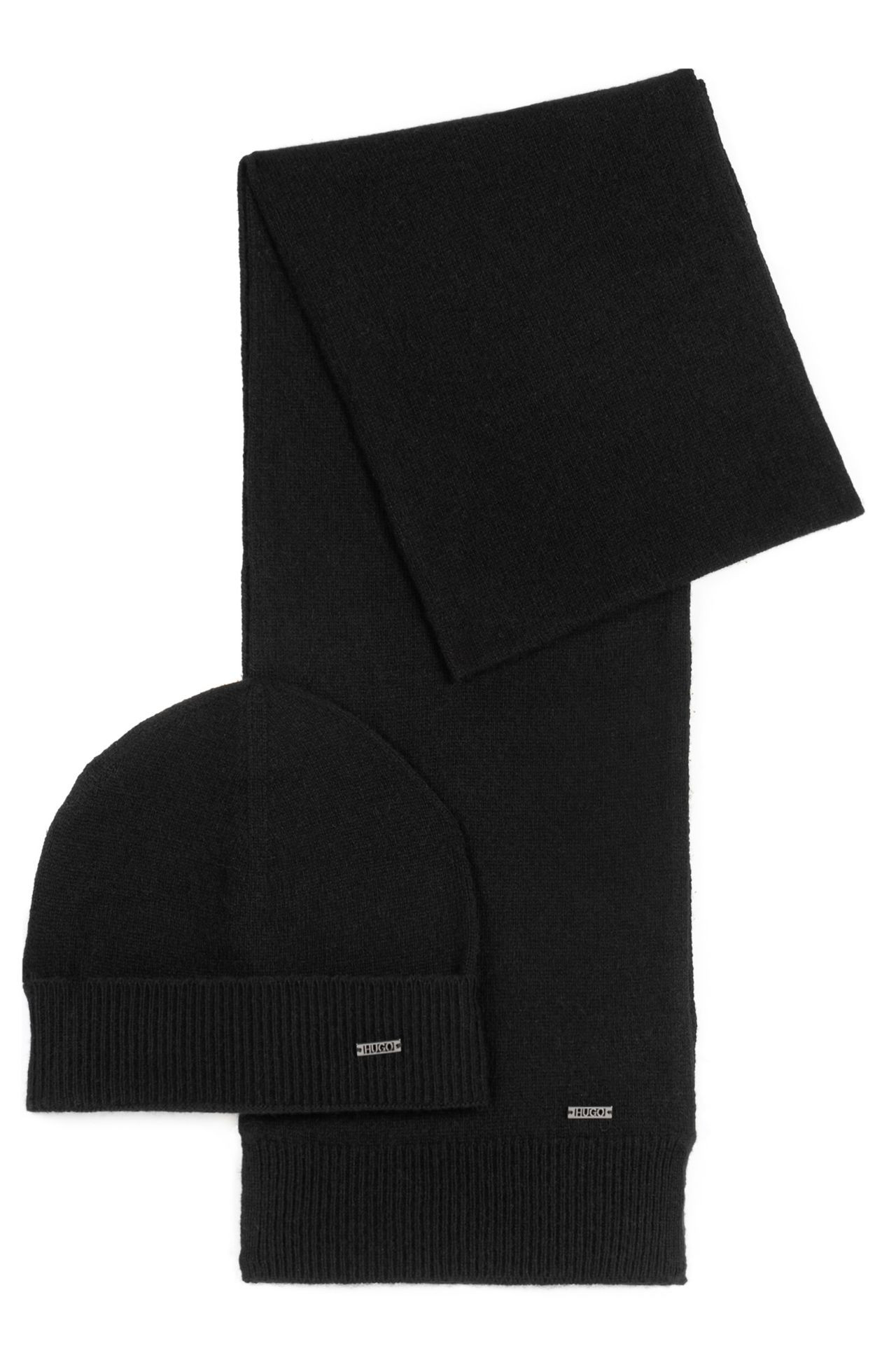 HUGO - Geschenk-Set mit Schal und Mütze mit Logo-Details | Hugo Boss (UK)