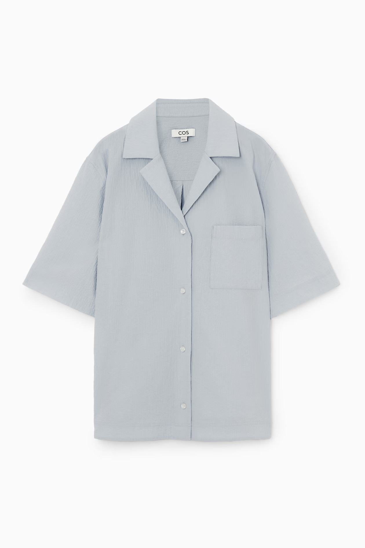 REGULAR SEERSUCKER SHIRT - DUSTY BLUE | COS (EU)