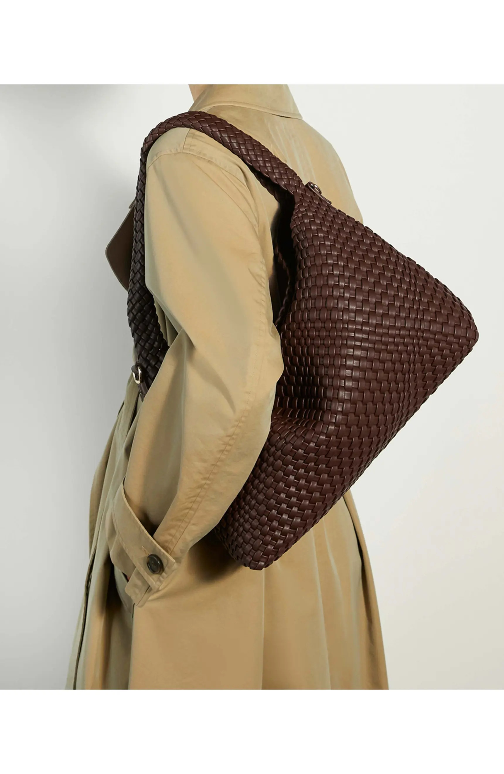 Dune London Deliberate L Woven Shoulder Bag | Nordstrom | Nordstrom