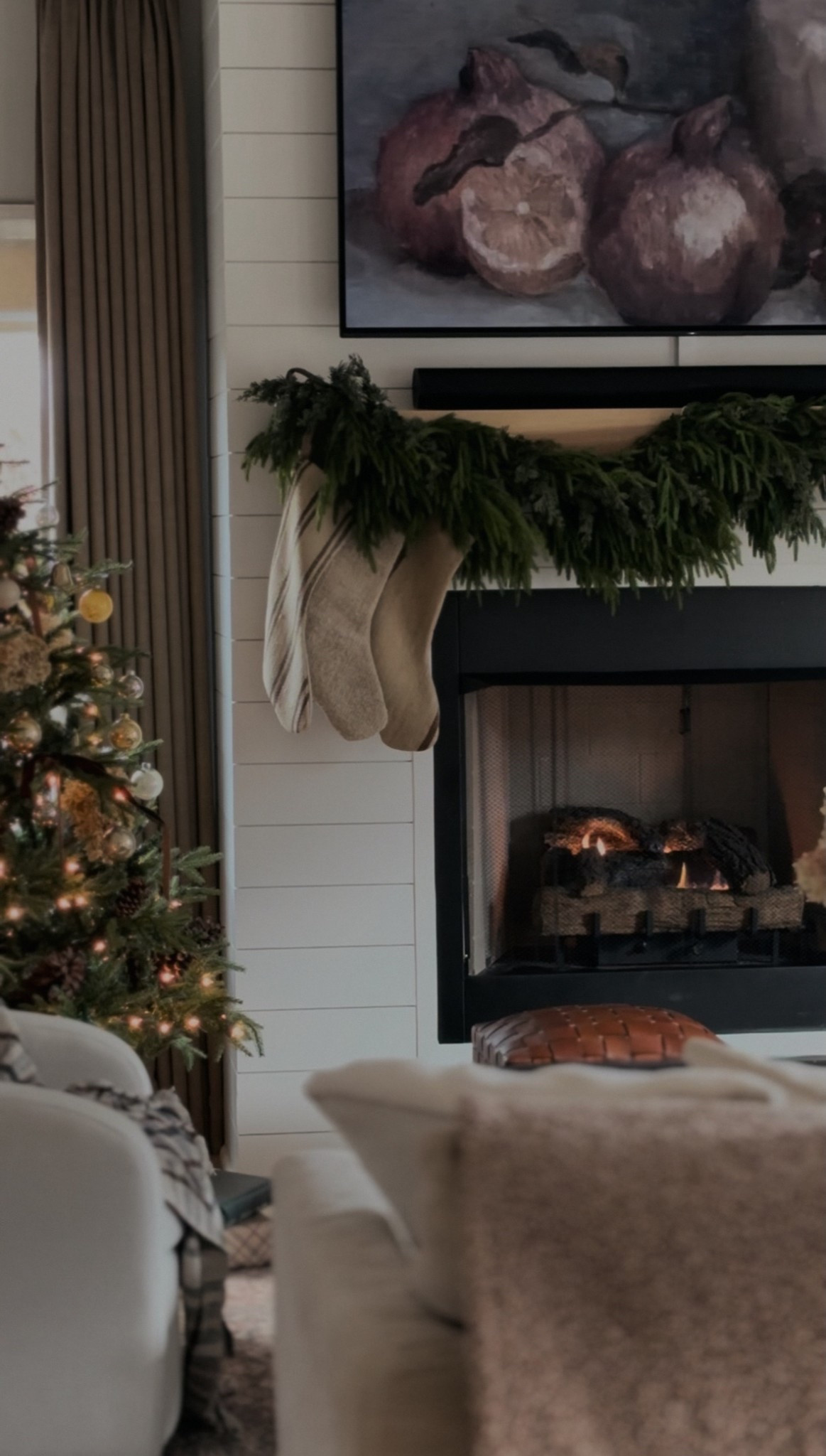 Layered greens, simple stockings, and a neutral tree that keeps the living room feeling calm and collected for Christmas 🤎

Christmas living room decor, neutral holiday decor, Christmas garland, classic Christmas style, cozy holiday home, timeless holiday decor, holiday greenery, LTK home, LTK holiday, LTK decor, LTK Christmas


#LTKHome #LTKSeasonal #LTKHoliday