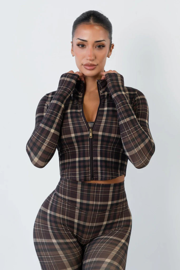 Cloud II™ Jacket - Espresso Plaid | Vitality