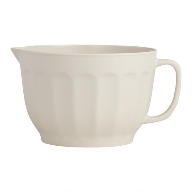 Cream Bamboo Fiber and Melamine Batter Bowl | World Market