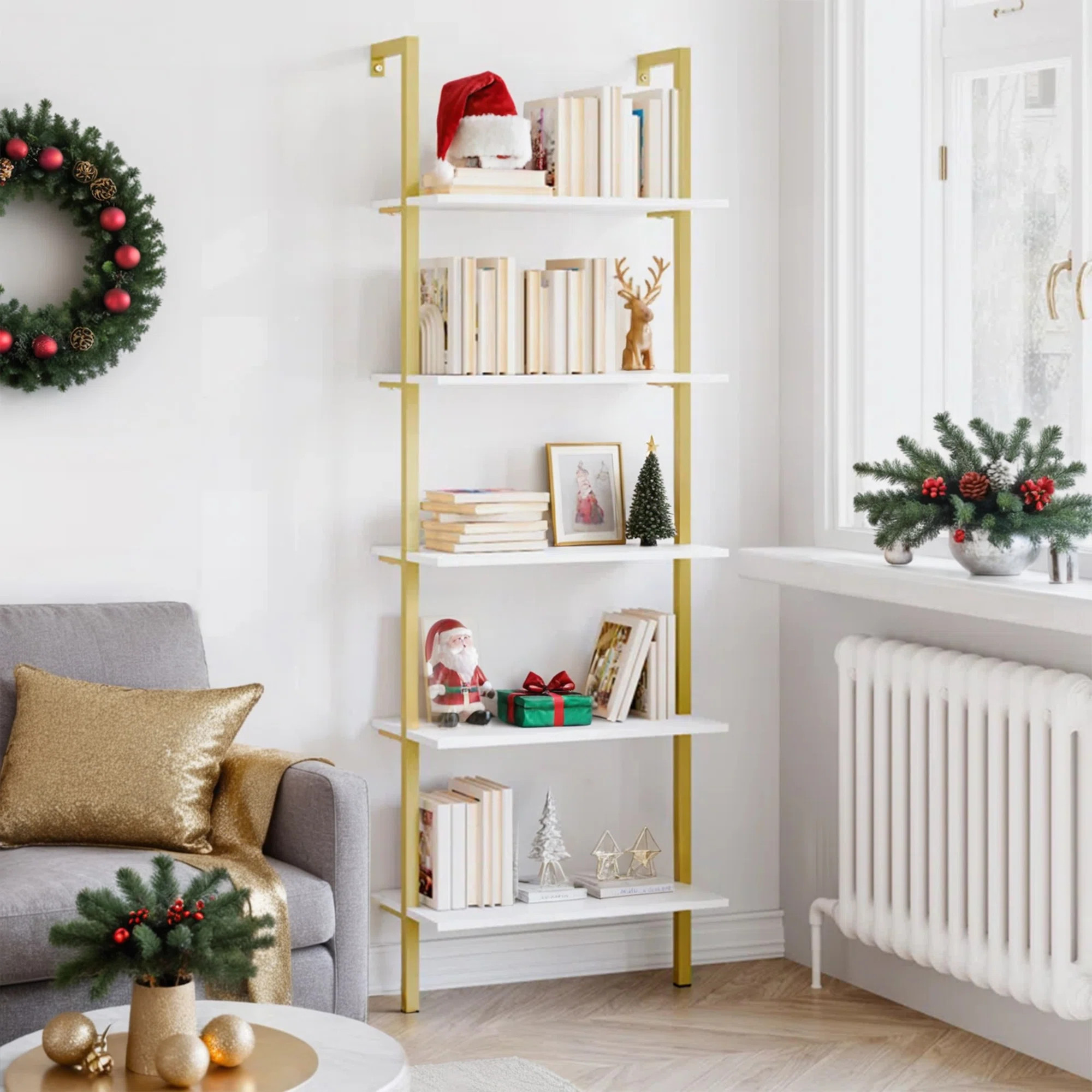 Mercer41 Cayden-James 72.6" H x 23.6" W Iron 5-Tier Etagere Bookcase & Reviews | Wayfair | Wayfair North America